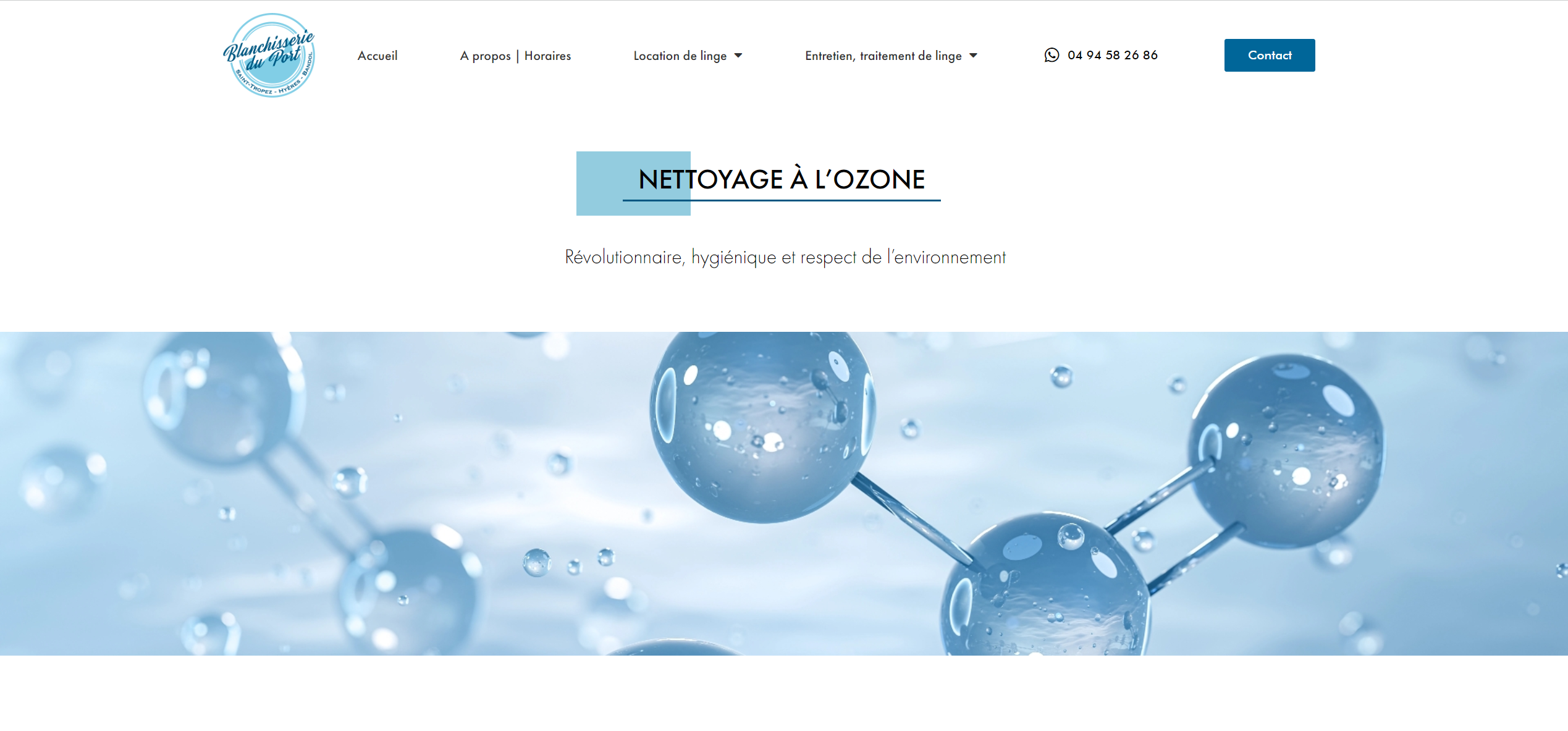 Image introductive au processus de nettoyage à l'ozone.