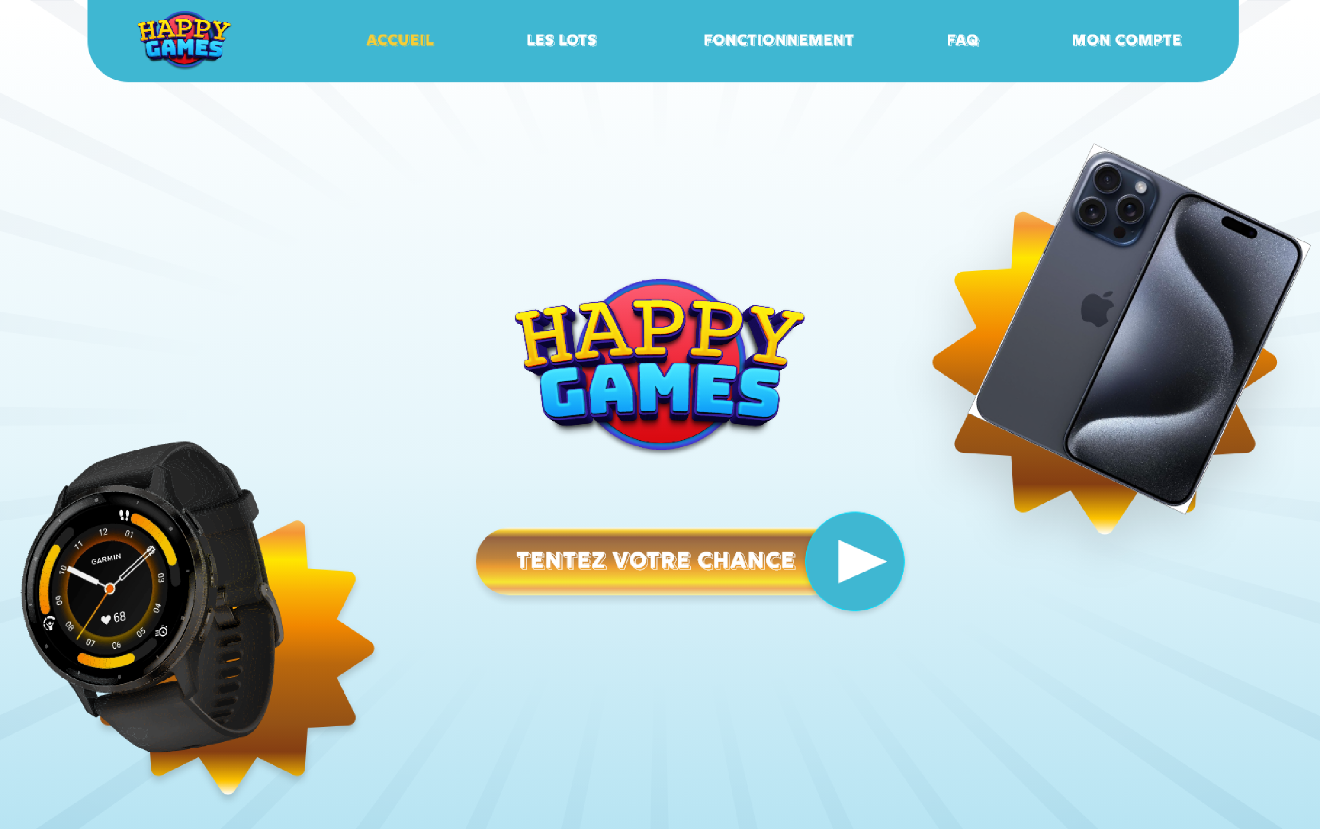 Image pour présenter le projet Happy Games